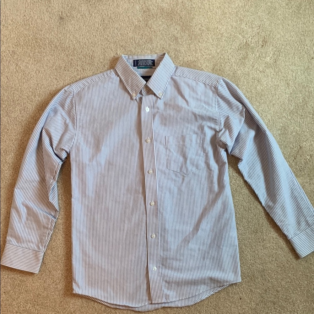 Arrow Blue and White Button Down Shirt Classic Style